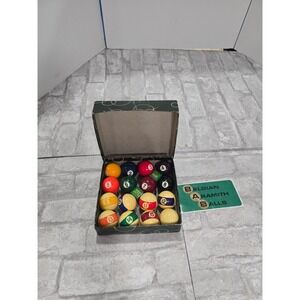 Belgian Aramith Continental Pool Billiard Ball Set 1.5" Phenolic Resin In Box